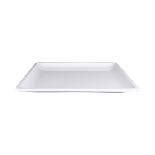 Melamine Square Coupe Platter - White