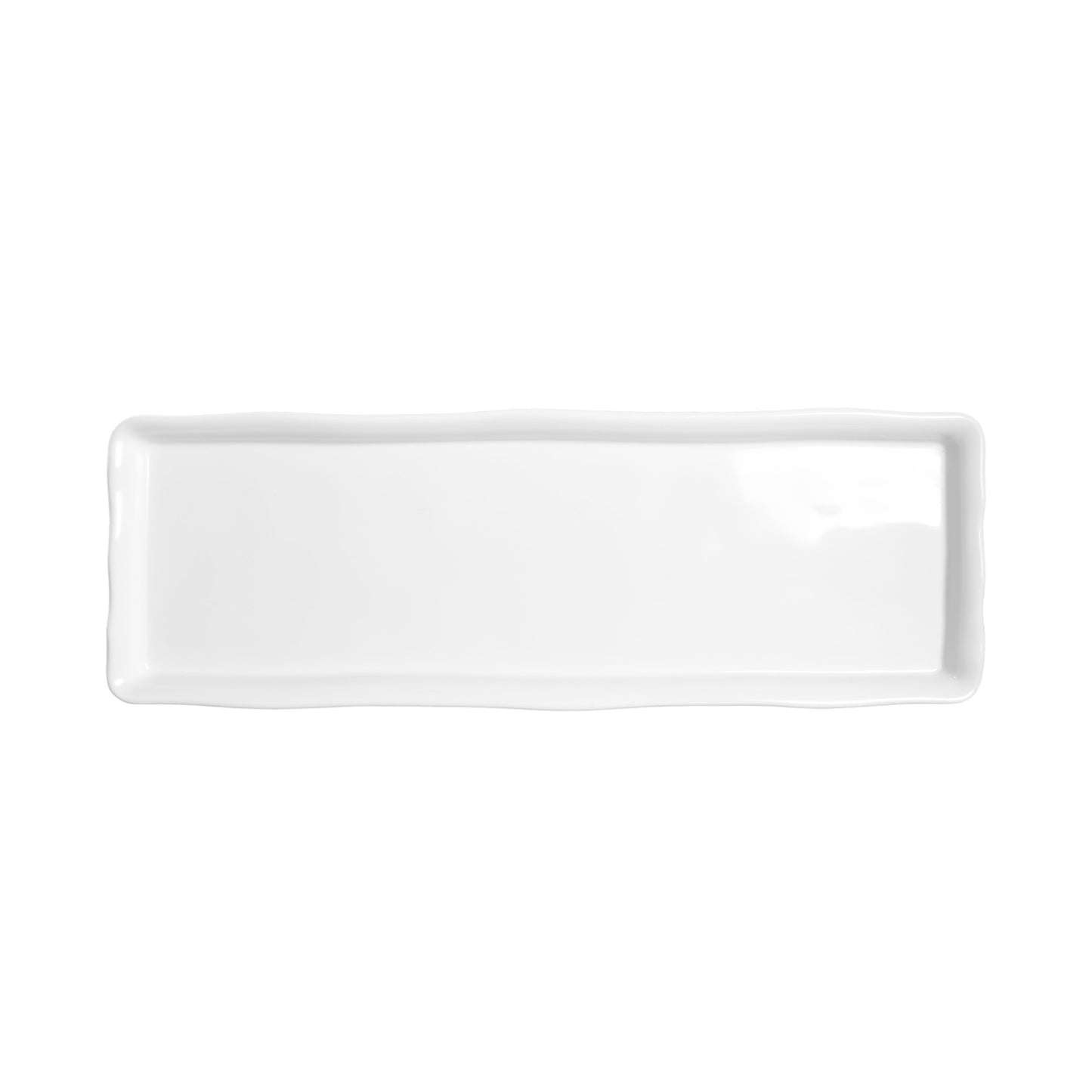 Melamine Rectangular Organic Tray - White
