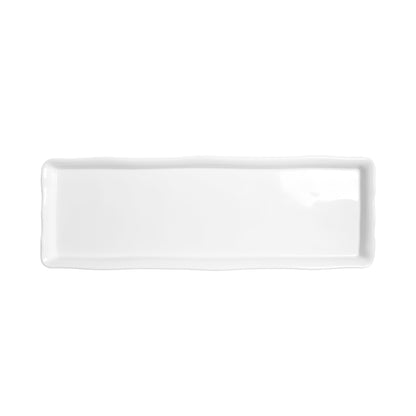 Melamine Rectangular Organic Tray - White