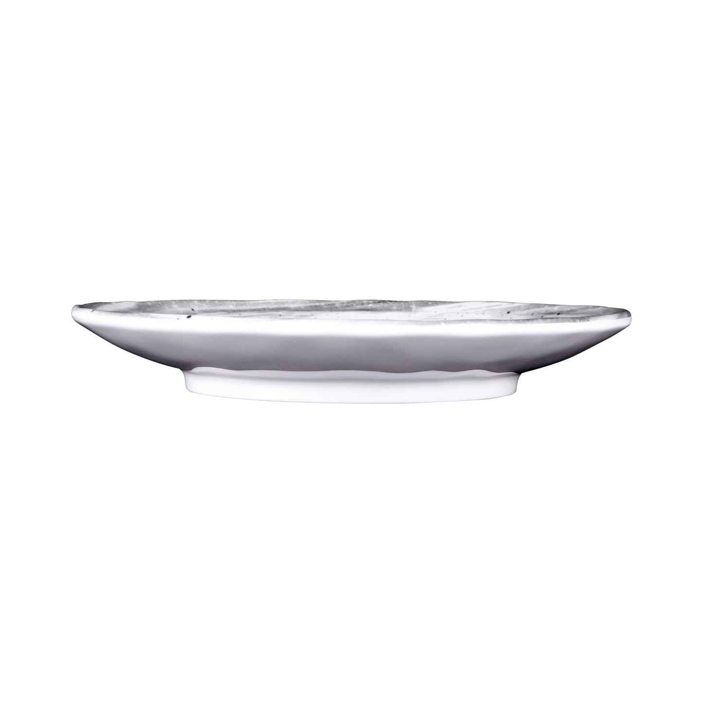 Melamine Round Plate - Black Design