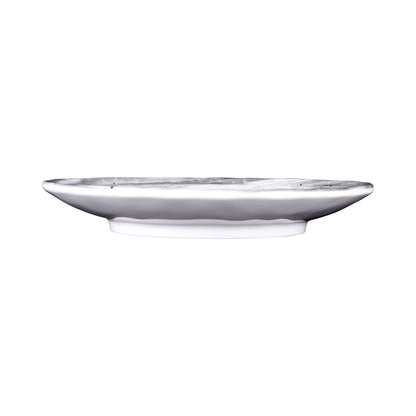 Melamine Round Plate - Black Design