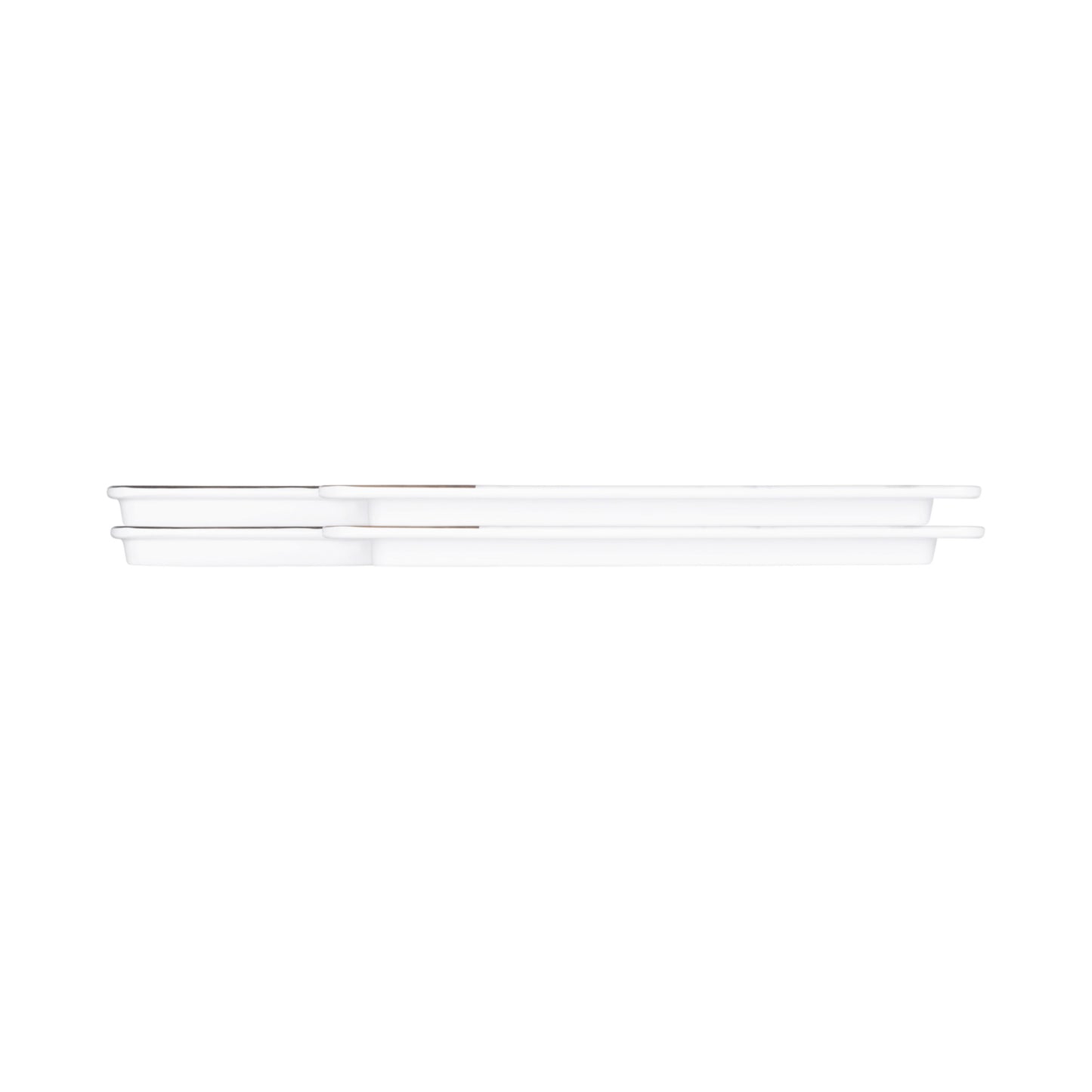 Melamine Rectangular Serving Board - Hickory Wood, Carrara Marble