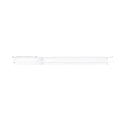 Melamine Rectangular Serving Board - Hickory Wood, Carrara Marble