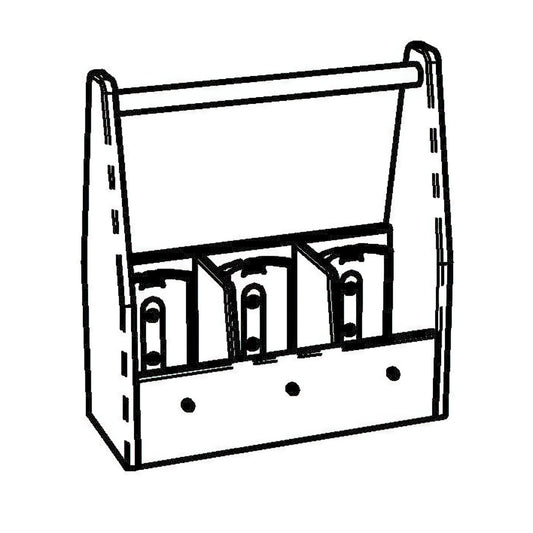 CARAFINE Base `Trio Natur`  Wooden Crate, nature incl.