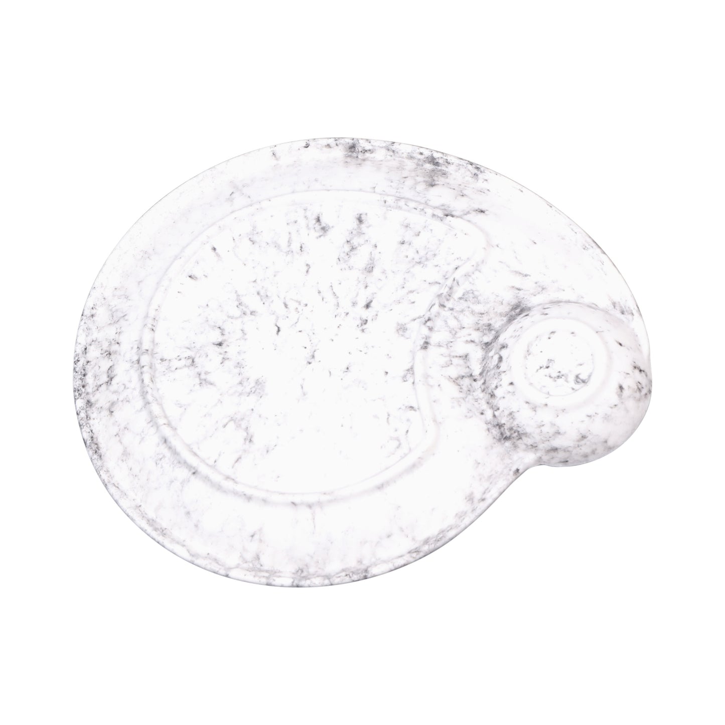 Melamine Round Chip & Dip Plate - Black Marble