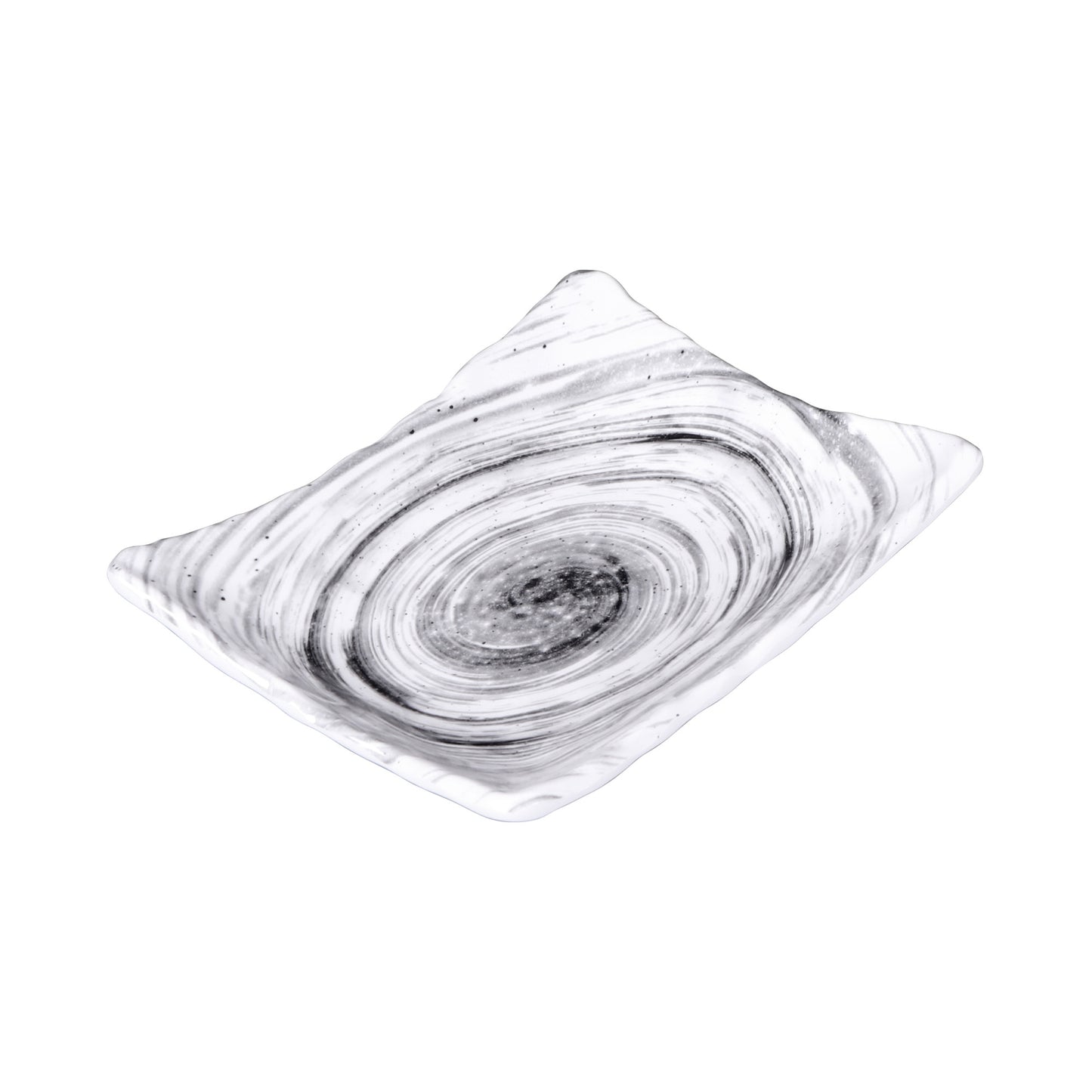 Melamine Rectangular Plate - Black Design