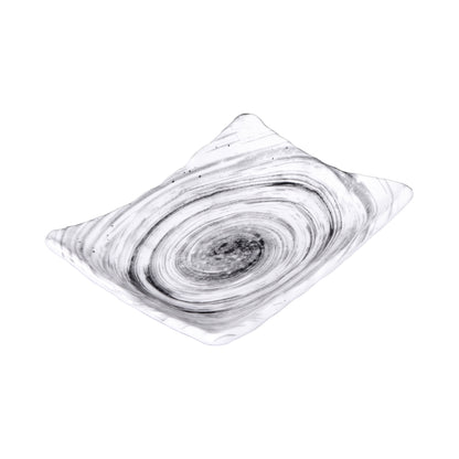 Melamine Rectangular Plate - Black Design