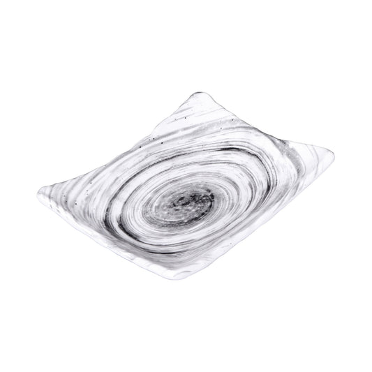 Melamine Rectangular Plate - Black Design