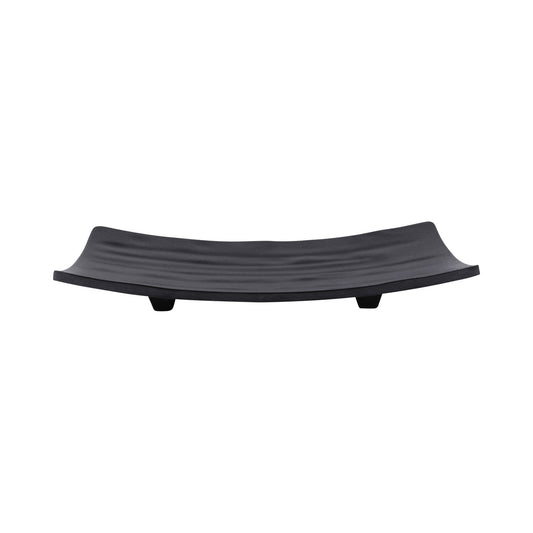 Melamine Rectangular Wave Tray - Black