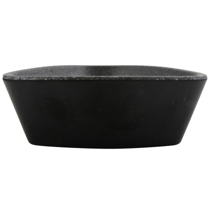 6.5 oz revive stone grey/black triangle melamine ramekin with organic texture, 4.69"L x 4.25"W x 0.88"H, GET, cheforward