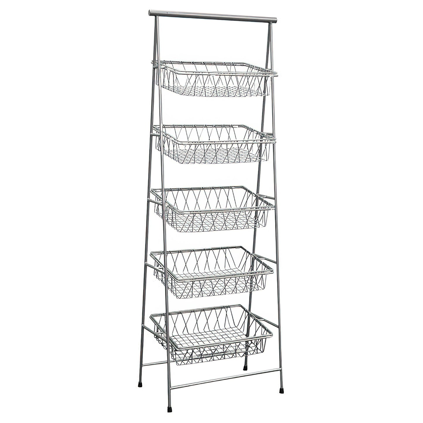 23.5" x 14" Rectangular 5-Tier Tilted Pane Stand, 64" tall
