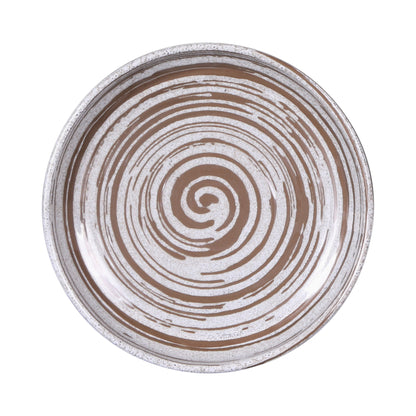Melamine Round Coupe Plate - Stardust White