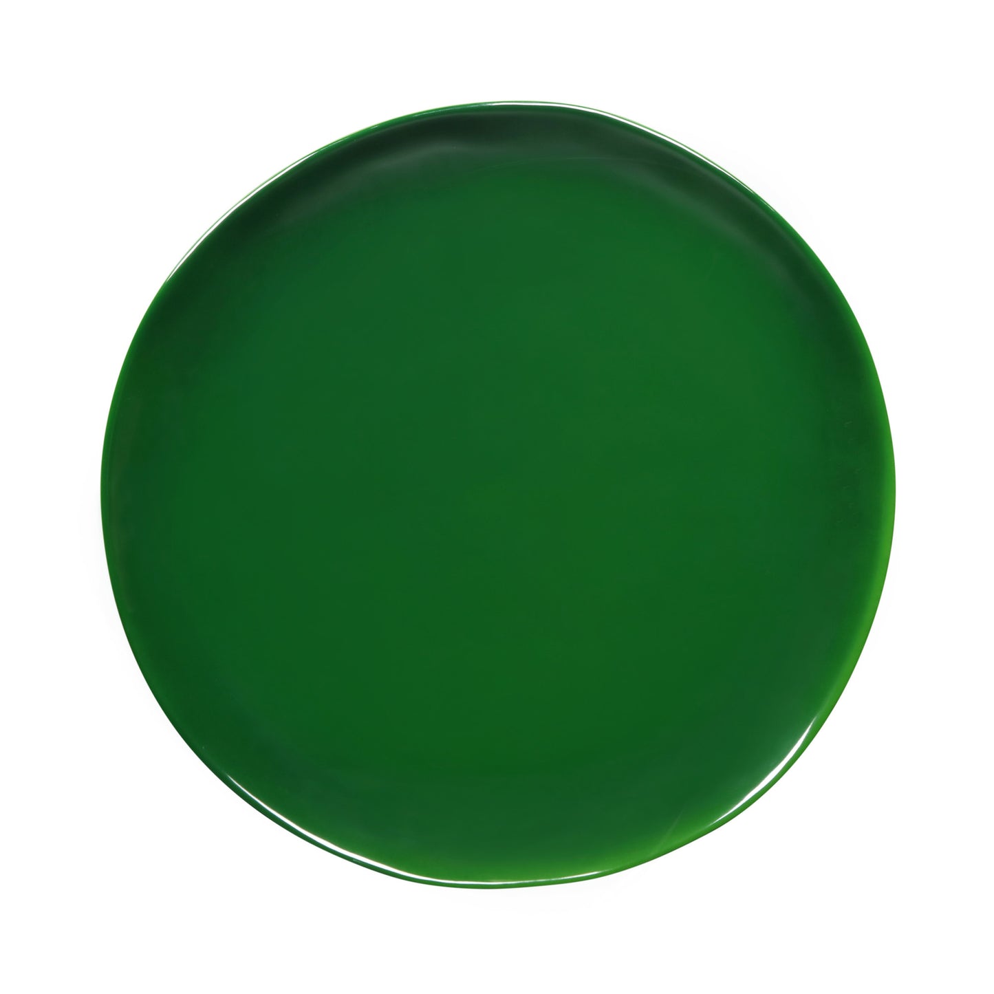 Melamine Round Plate - Green Glaze