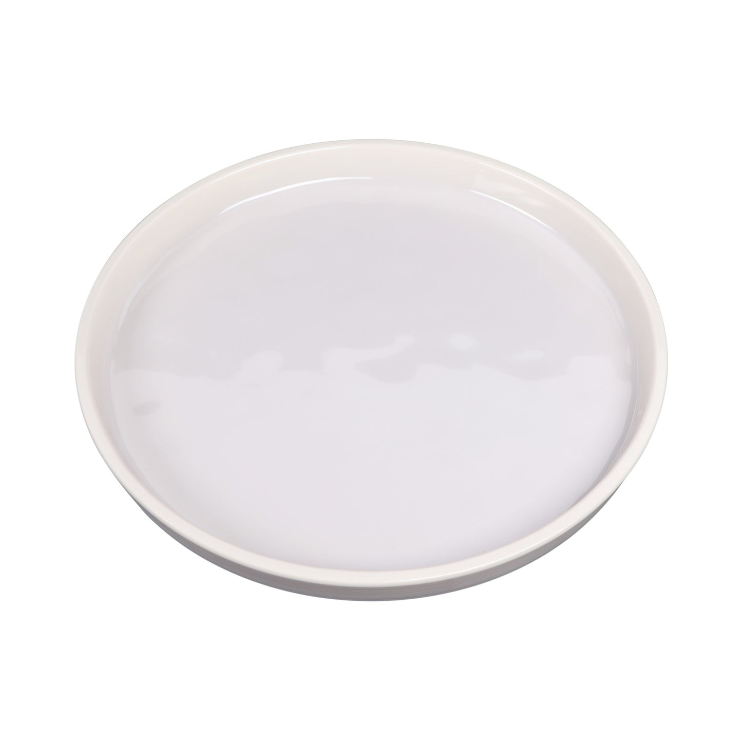Melamine Round Coupe Plate - Cream Glaze