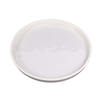 Melamine Round Coupe Plate - Cream Glaze
