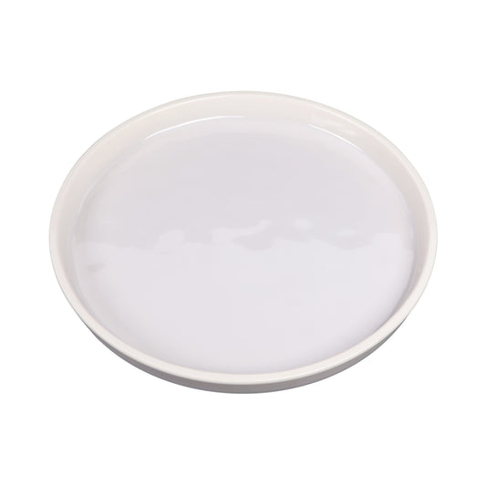 Melamine Round Coupe Plate - Cream Glaze