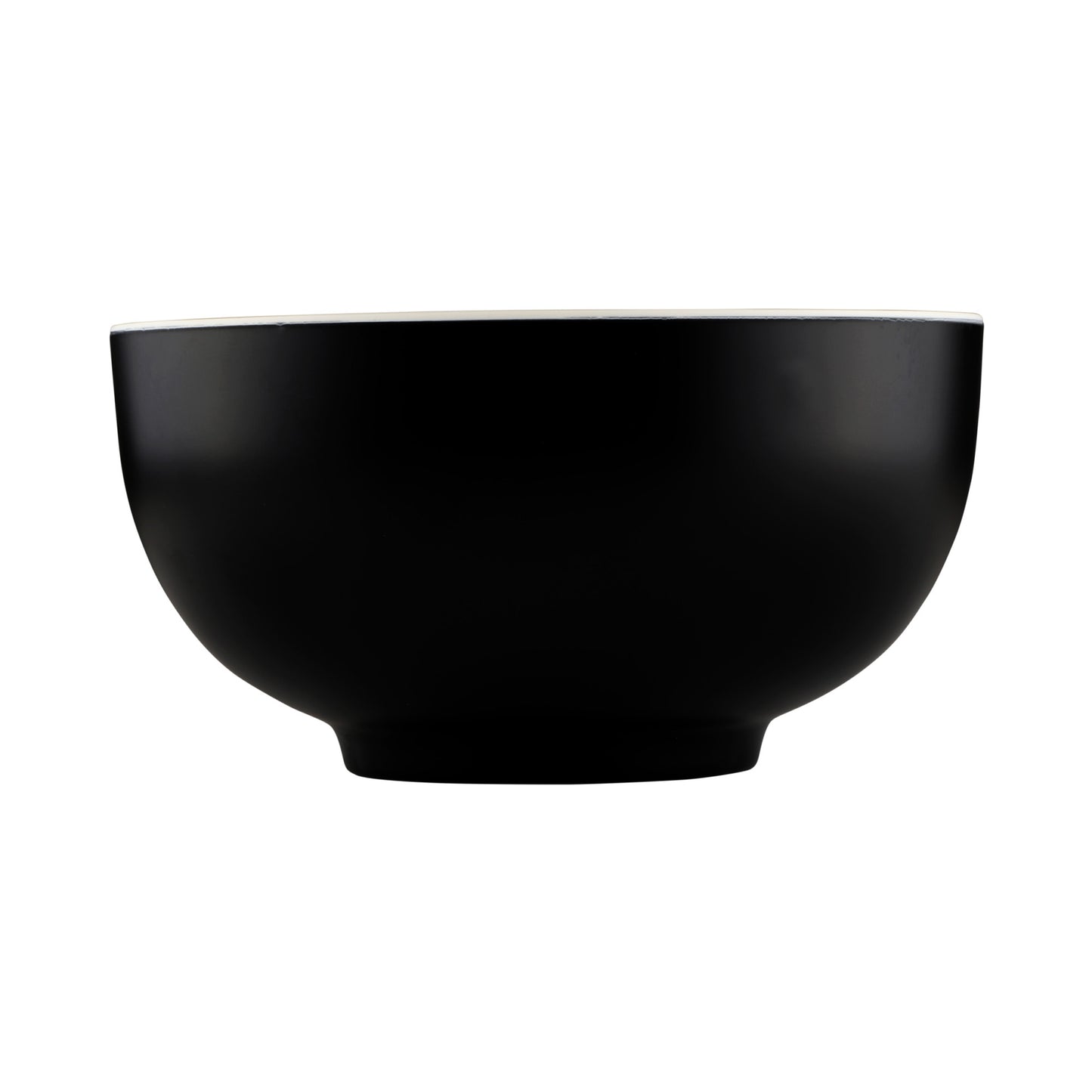 Melamine Round Two-Tone Bowl - Ebony Outside, Sand Inside