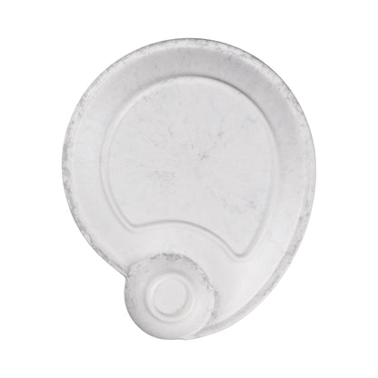 Melamine Square Chip & Dip Plate - Gray Marble