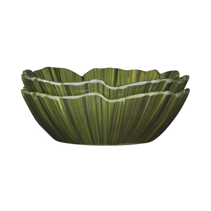 Melamine Small Palm Leaf Bowl - Design Green