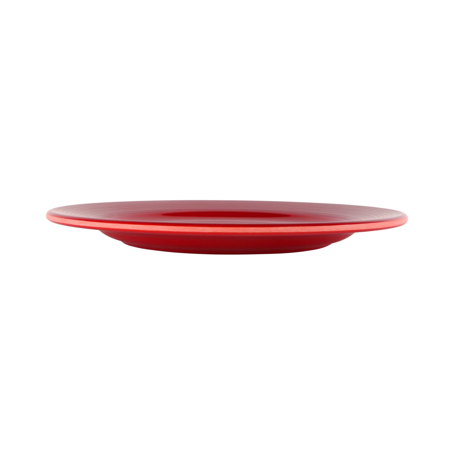 Melamine Round Plate - Red Glaze