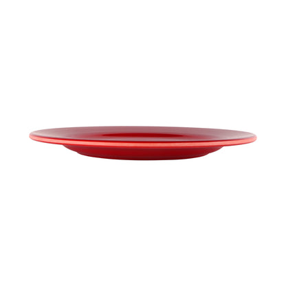 Melamine Round Plate - Red Glaze