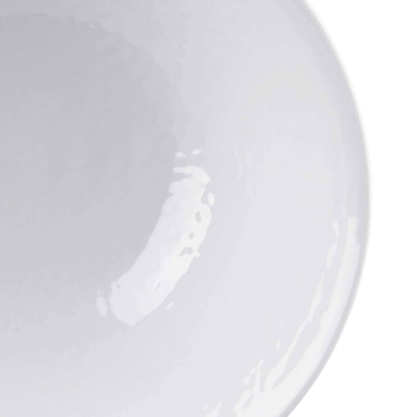Melamine Bowl - White Matte Finish Outside/White Gloss Finish Inside