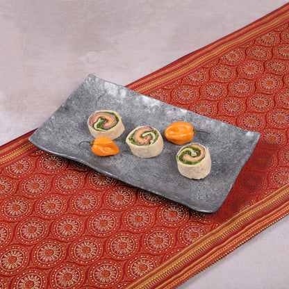 Melamine Rectangular Plate - Coal