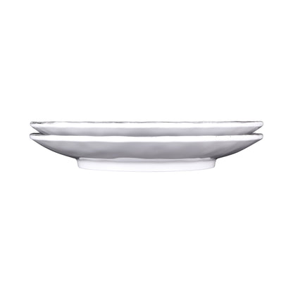 Melamine Round Plate - Black Design
