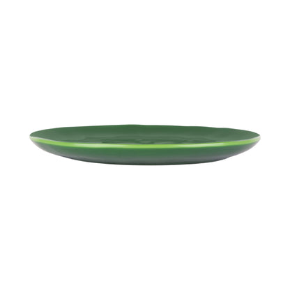 Melamine Round Plate - Green Glaze