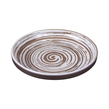 Melamine Round Coupe Plate - Stardust White