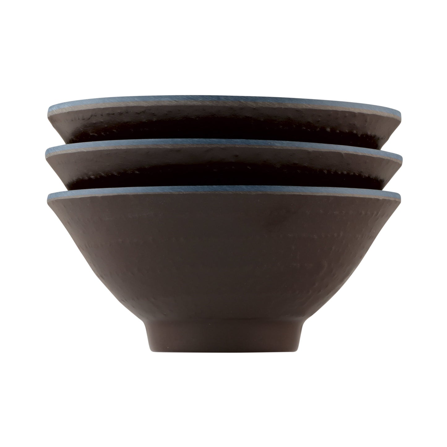 Melamine Bowl - Aubergine Matte Finish Outside/Lapis Gloss Finish Inside