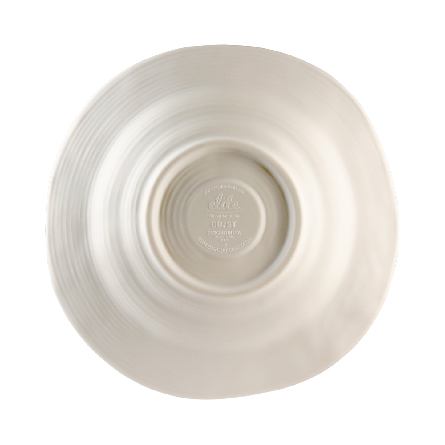 Melamine Irregular Round Bowl - Off White Design