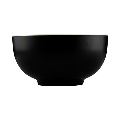 Melamine Round Two-Tone Bowl - Ebony Outside, Sand Inside