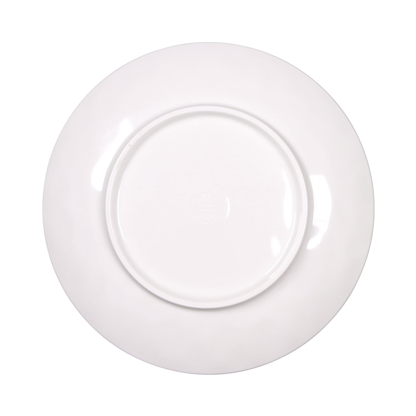 Melamine Round Plate - Taupe Design
