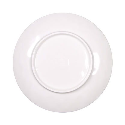 Melamine Round Plate - Taupe Design