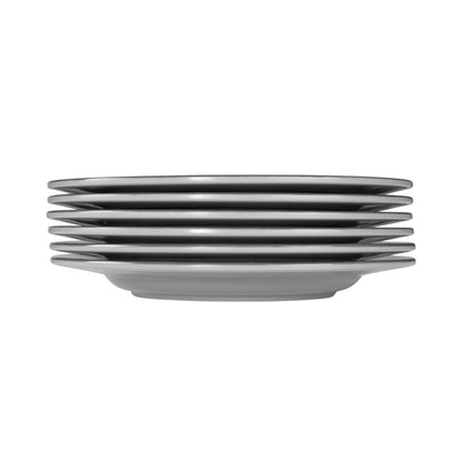 Melamine Round Crackle Plate - Gray