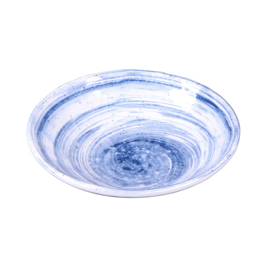 Melamine Round Bowl - Navy Design