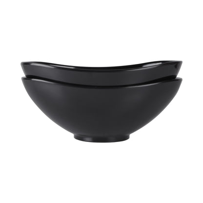 Melamine Oval Bowl - Black