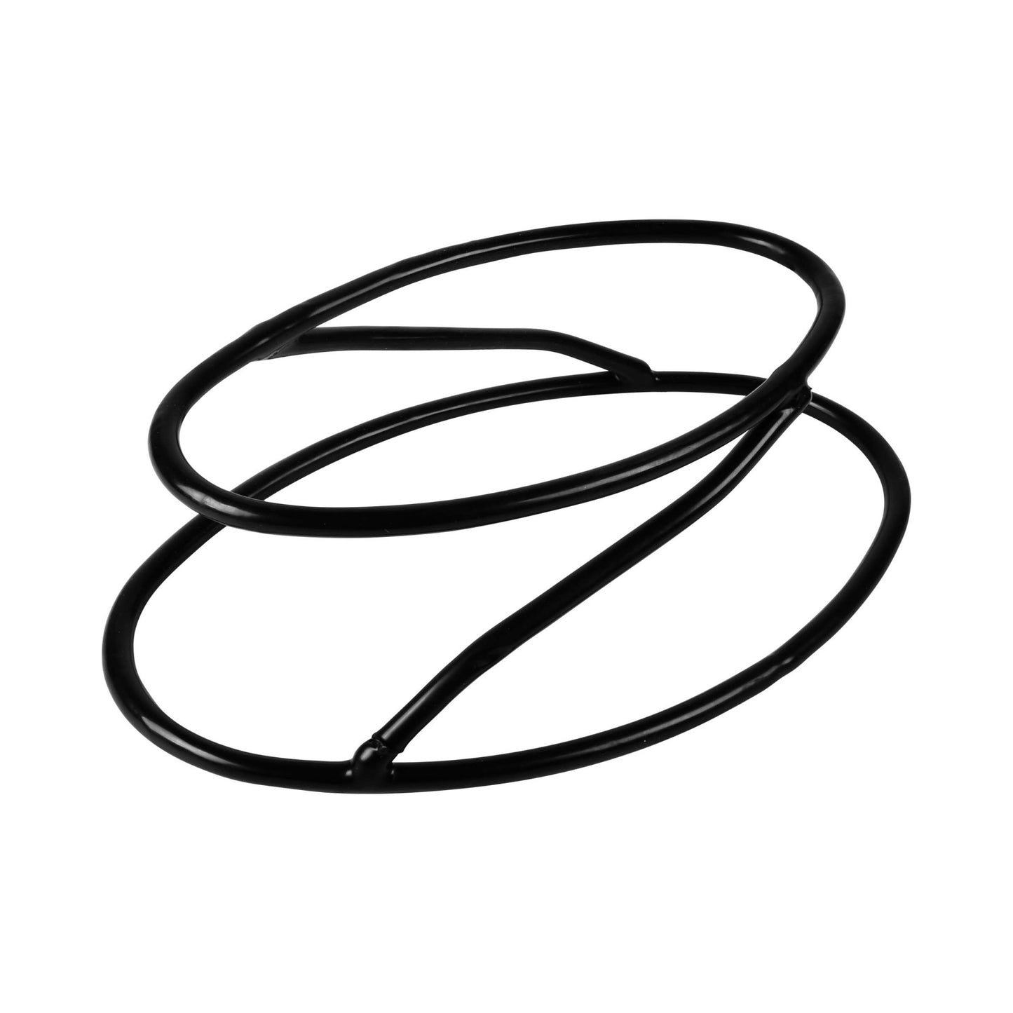 Rubbercoated Steel Oval Reversible Rubber Coated Steel Platter Stand - Black
