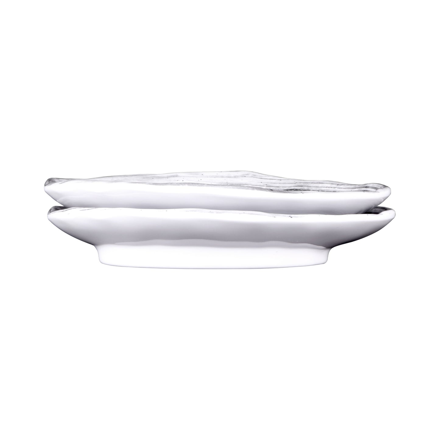 Melamine Deep Oval Plate - Black Design