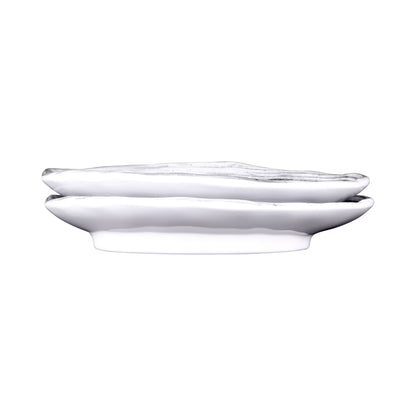 Melamine Deep Oval Plate - Black Design