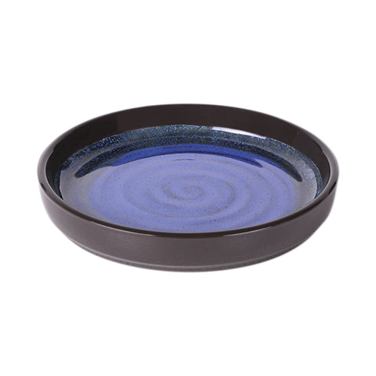 Melamine Round Plate - Cobalt Design
