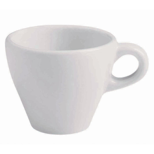 2.7 oz. Bright White Porcelain Espresso Cup, 3 1/2" Dia. w/Handle, Corona Actualite (12 Pack)