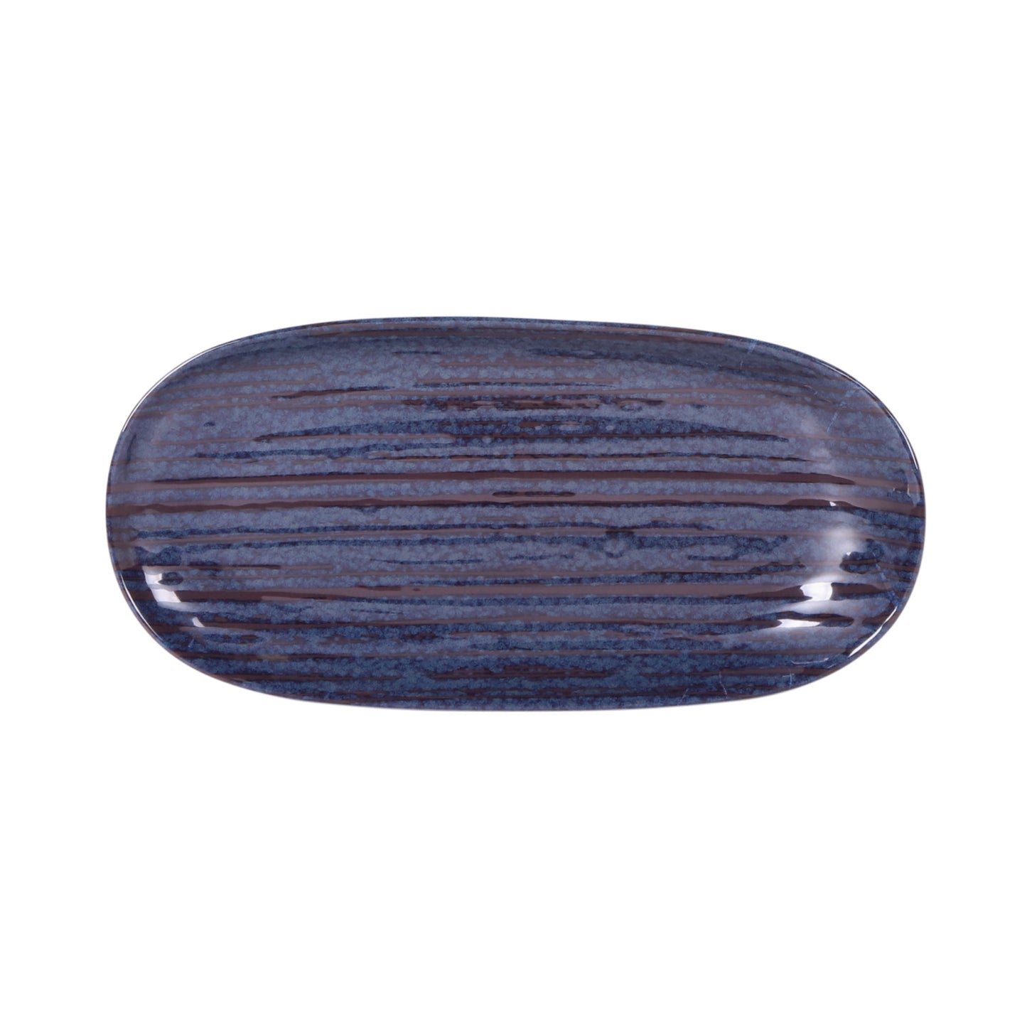 Melamine Oval Plate - Stardust Blue