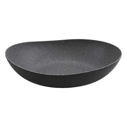 128.5 oz emerge stone grey/black melamine buffet bowl, 13.7"L x 10.6"W x 3.94"H, GET, cheforward