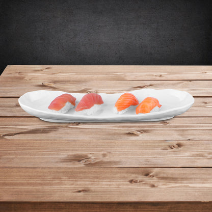 Melamine Uneven Edge Tray - White