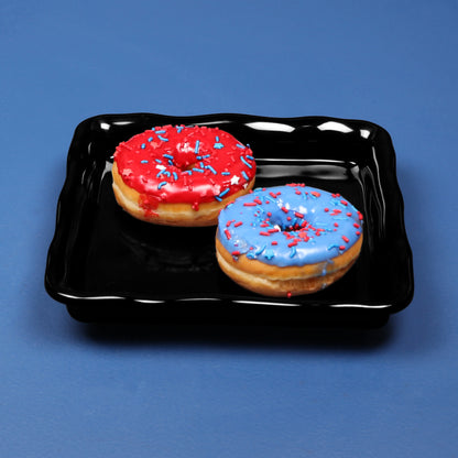 Melamine Square Organic Tray - Black