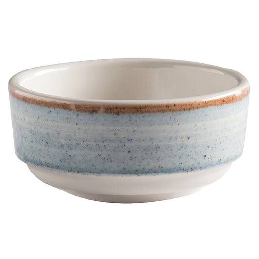 3.8 oz. Blue Porcelain Bowl, 4" Dia., Corona Artisan Blue (Stocked) (12 Pack)