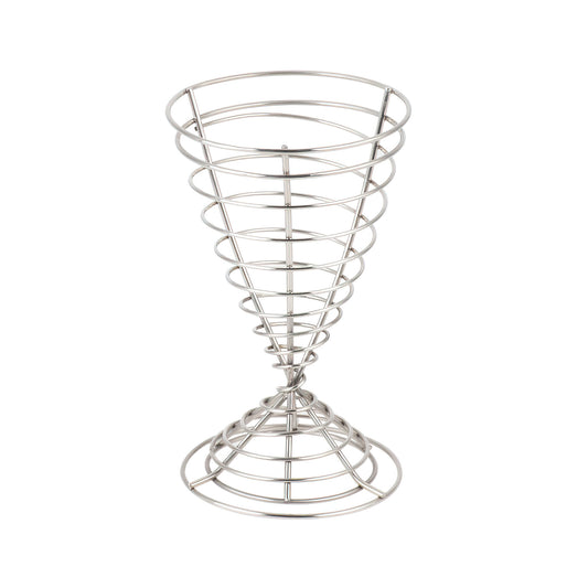 Stainless Steel Spiral Cone French Fry Holder