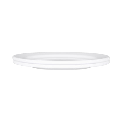 Melamine Round Rim Plate - White